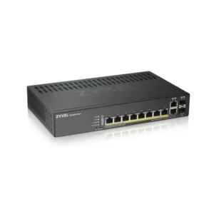 Switch 19" Smart 8 ports Giga POE 130Watts + 2 Combo SFP