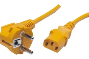 Cordon d''alimentation PC CEE7 / C13 orange - 1,8 mètre