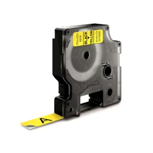 Ruban Polyester D1 - 12mm x 7mètres - Noir/Jaune
