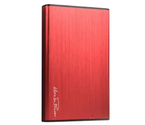Boîtier disque externe 2.5" USB 3.0 SATA - alu brossé rouge,