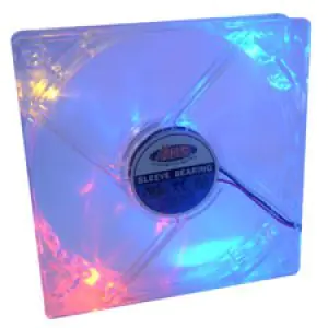 Ventilateur boîtier PC - 8cm - Lumineux 3 fils 12 volts