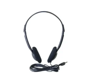 Casque Stéréo Economique Multimédia noir jack 3.5mm cordon 2.4 mètres