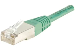 Cordon patch RJ45  F/UTP CAT6 cuivre 250MHz couleur Vert 0.5 mètre
