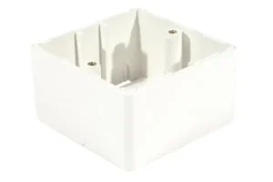Boîtier en saillie pour plastron 45 x 45 sans enjoliveur