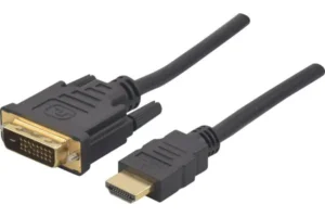 Cordon HDMI Type A/ DVI connecteurs or – 3 mètres