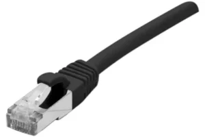 Cordon RJ45 catégorie 6A S/FTP LSOH snagless noir - 2 mètres