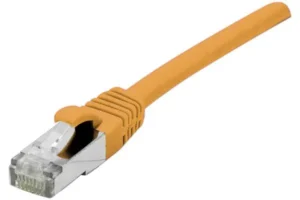 Cordon RJ45 catégorie 6A S/FTP LSOH snagless orange - 2 mètres