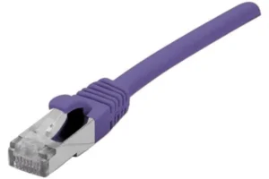 Cordon RJ45 catégorie 6A S/FTP LSOH snagless violet - 5 mètres
