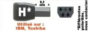 Connecteur Type H 180°