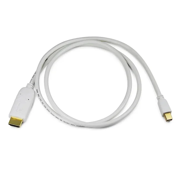 Cordon Mini DisplayPort 1.2 Mâle – HDMI Mâle 1 mètre blanc