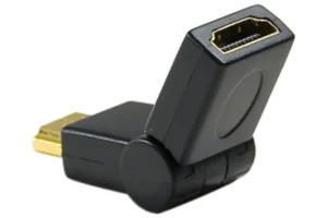 Coude HDMI mâle / femelle articulé - noir