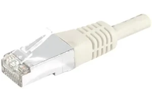 Cordon Patch RJ45 Catégorie 6A SFTP 500MHz gris 7.5 mètres