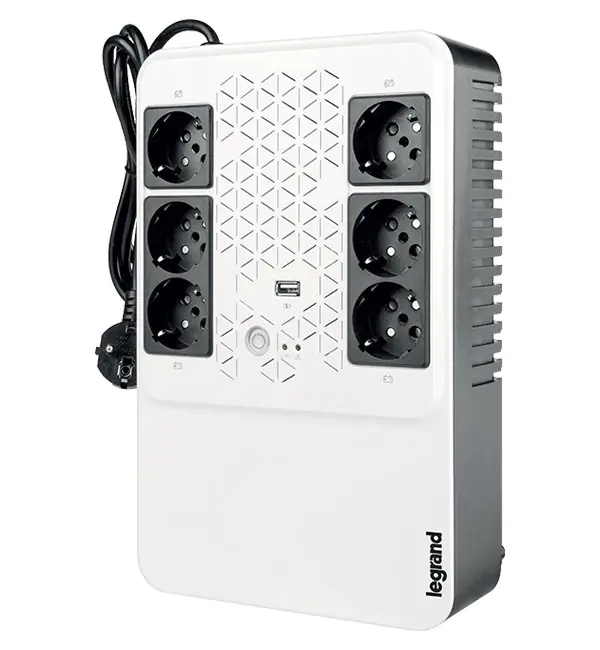 Onduleur Keor Multiplug, 600 VA, 360 W,6 prises FR, AVR, Chargeur USB