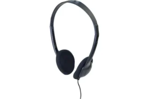 Casque Stéréo Economique  noir prise Jack 3.5 mm cordon 5 mètres