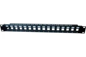 Panneau 1U 16 ports STP keystone avec support cables