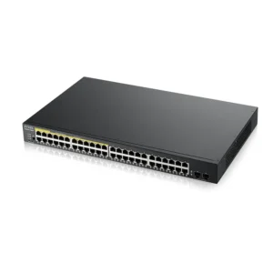 Switch Smart Administrable 48 ports Gbps RJ45- PoE- L2-2 Empl SFP