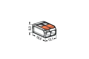 Borne de connexion rapide 2 voies - boîte de 100