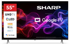 Smart TV 139,7 cm (55") Qled Google TV 4K Ultra HD Wifi Noir