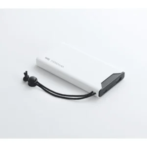 Batterie de secours externe 10 000 mAh, 18W, USB-A, USB-C, Blanc