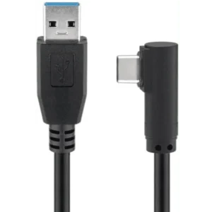 Cordon USB 3.2 Gen 1 Type-C mâle coudé Type-A mâle,  3 mètres