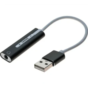 Carte son USB-A sortie-entrée Audio Stéréo Uni-Jack 3.5 mm
