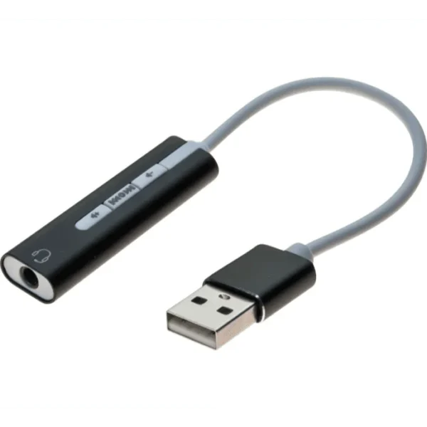 Carte son USB-A sortie-entrée Audio Stéréo Uni-Jack 3.5 mm