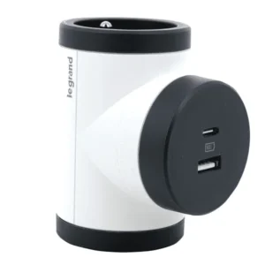 Fiche biplite rotative 2 prises 2P+T 16A et prise USB-A et Type-C