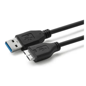 Cordon USB 3.0 type A / micro B noir - 1 mètre Mâle/Mâle