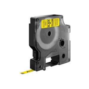 Ruban Polyester D1 - 6mm x 7mètres - Noir/jaune
