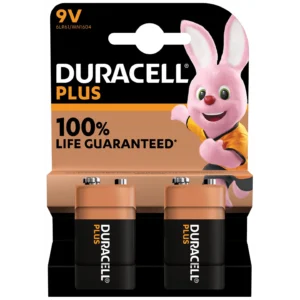 Piles alcalines 9V 6LR61 Plus - pack de 2