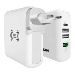Chargeur de voyage EU/UK/US Induction et Batterie 8000mAh
