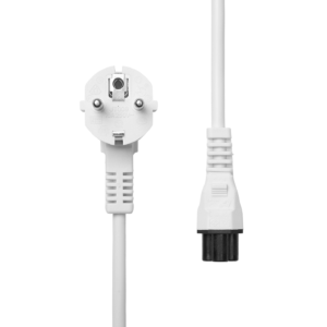 Cordon d'alimentation type F coudé vers C5, 16A 250V - 2 mètres