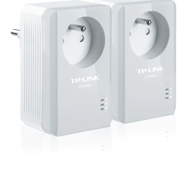 Kit de 2 modules CPL prise gigogne 500Mb/s HomePlug AV RJ45(Non WiFi)