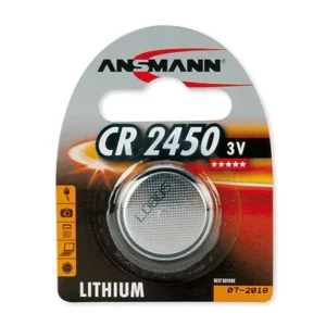 Pile lithium bouton CR2450 3V , Blister de 1 pile