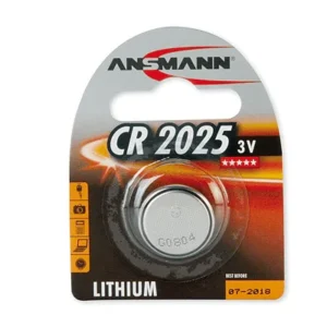 Pile lithium bouton CR2025 3V ; Blister de 1 pile