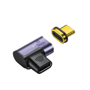 Adaptateur Coudé Magnétique USB-C 240Watts 40Gbps USB4 Gen 3x2