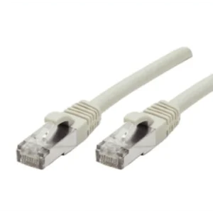 Cordon RJ45 catégorie 6A S/FTP LSOH snagless gris - 0,15 m