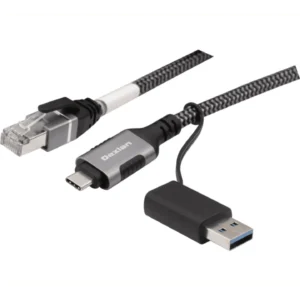 Cordon RJ45 USB-C/A carte réseau Gigabit intégrée - 2 mètres