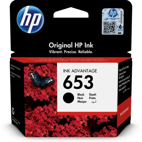 Cartouche d’encre Noir HP 653 Rendement standard
