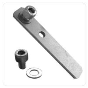 Plaque Inox avec vis pour jonction rail profilé aluminium