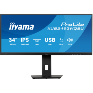 Ecran 34" Noir IPS 21:9 1ms 3440 x 1440 400cdm Ultra Wide QHD HPs