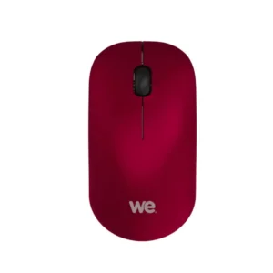 Souris sans fil optique 1200 DPI, touché doux ,pile AA incluse, rouge