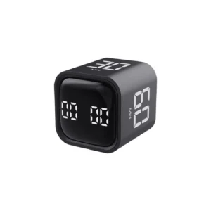 Minuteur à gravité, 4 temps pré-définis, rechargeable, noir