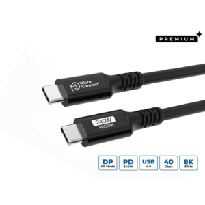 Cordon Premium USB-C vers USB-C 1 mètre 240Watts 40Gbps USB4 Gen 3x2