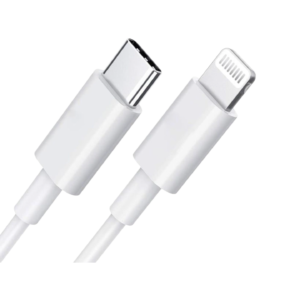 Cordon USB-C vers Apple Lightning certifie MFI 1m 3.25A 65W max blanc