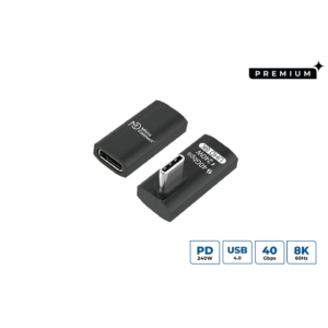 Adaptateur USB-C mâle-femelle droit coudé, 240W, 40Gbps, USB4 Gen 3x2