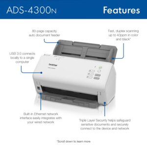 Scanner pro 40 ppm recto-verso bac 80 feuilles USB
