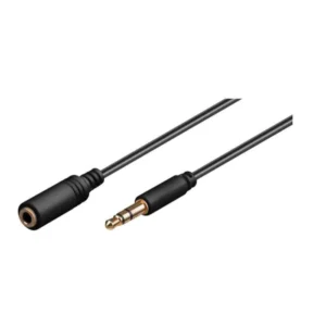 Rallonge pour casque et audio; Minijack 3,5 mm mâle-femelle, 2 m