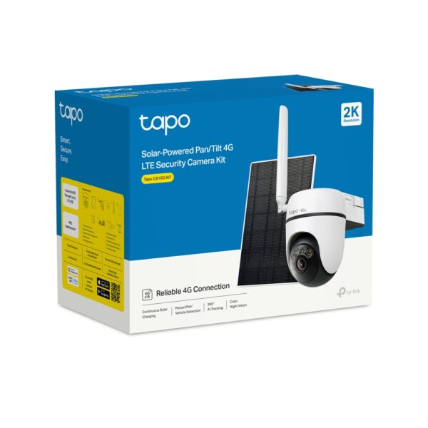 Kit caméra de sécurité IP Tapo C615G 360° 3MP 4GLTE + panneau solaire