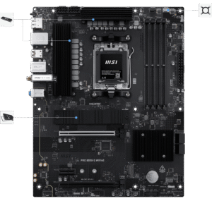 Carte mère MSI PRO B850-S WIFI6E AMD B850 Emplacement AM5 ATX